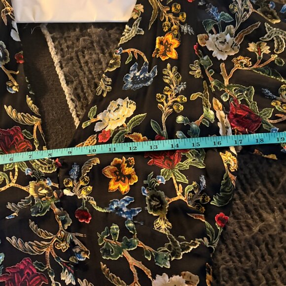 Alice and Olivia Mona Floral Burnout Long Sleeve Midi Dress Size 12 - Picture 6 of 7